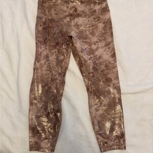 lululemon athletica Shimmering Rose Gold Leggings